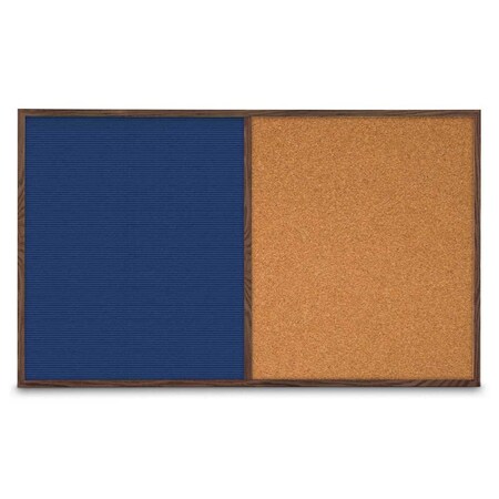 United Visual Products Single Door Radius Corkboard, 36"x36", Sat, UV7002RC-SATIN-SURF UV7002RC-SATIN-SURF